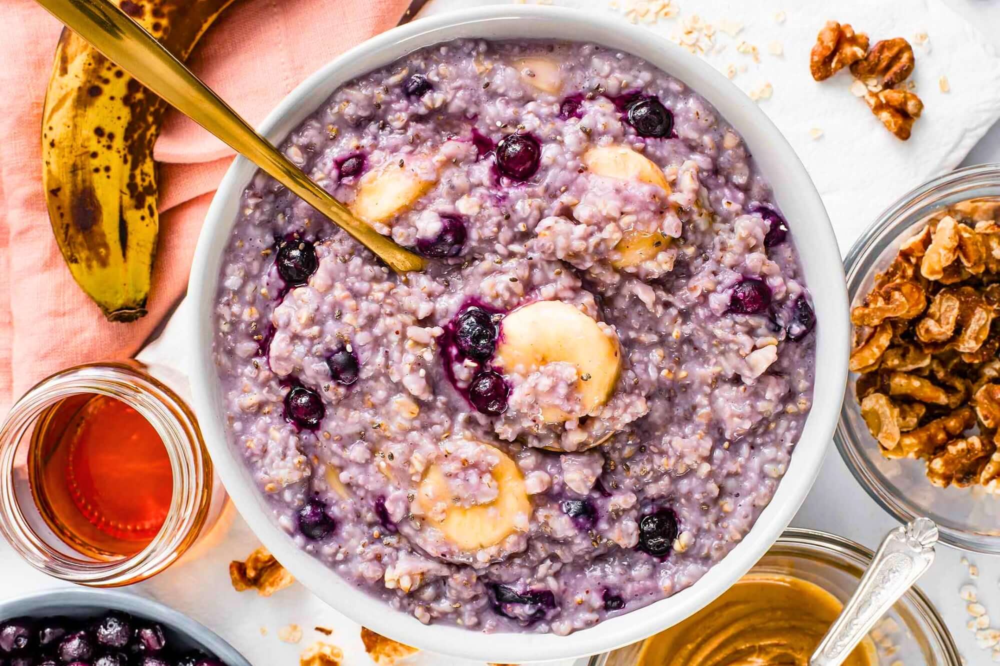 Blueberry Collagen Morning Oatmeal